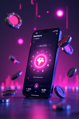 Smartphone mit Casino-App